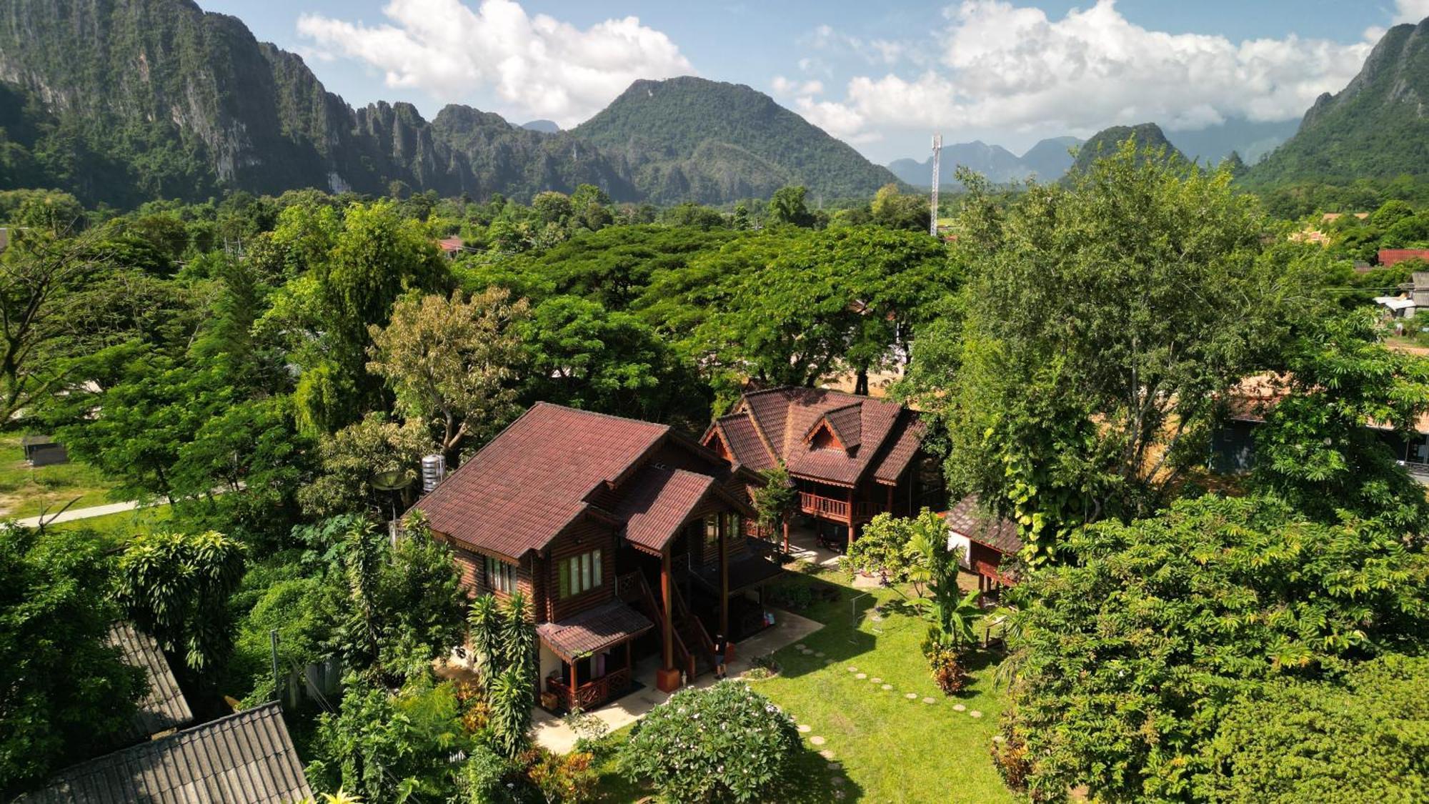 Namsong Bridge Bungalows Vang Vieng Ngoại thất bức ảnh